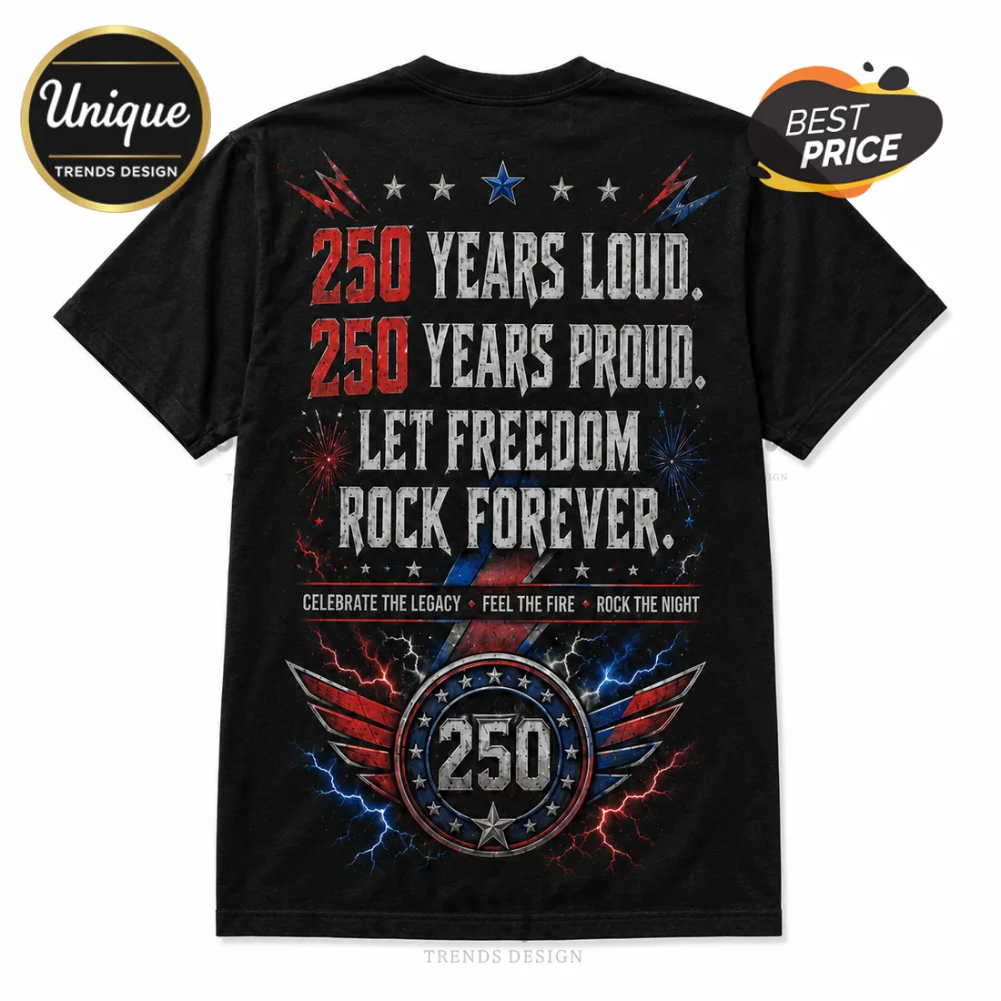 KISS Band 250th Anniversary Patriotic Rock Graphic T-Shirt KISS Band 250th Anniversary Patriotic Rock Graphic T-Shirt