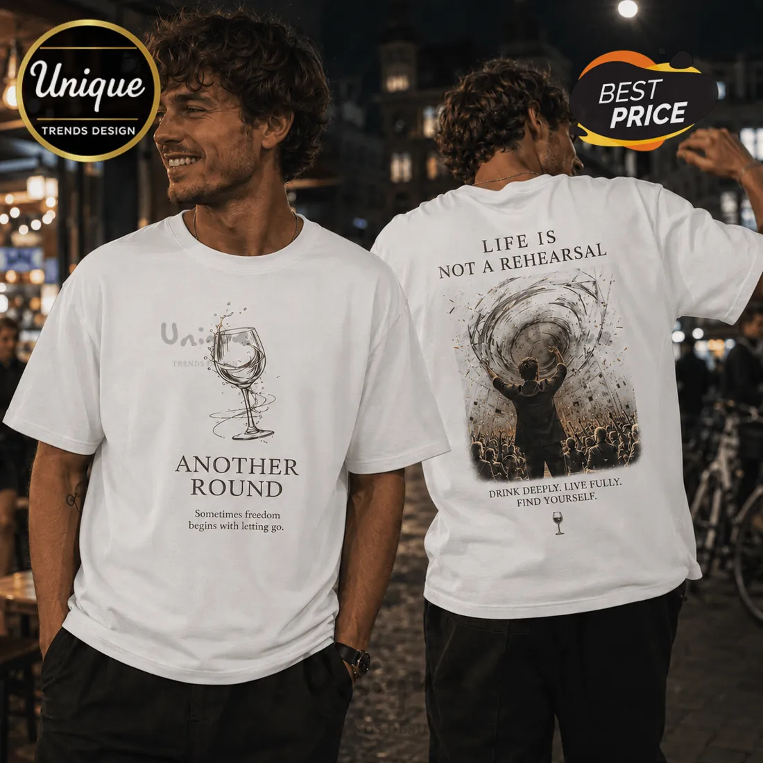 Life Is Not A Rehearsal White Cotton T-Shirt Life Is Not A Rehearsal White Cotton T-Shirt