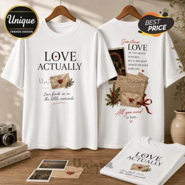 Love Actually Romantic Letter White T-Shirt
