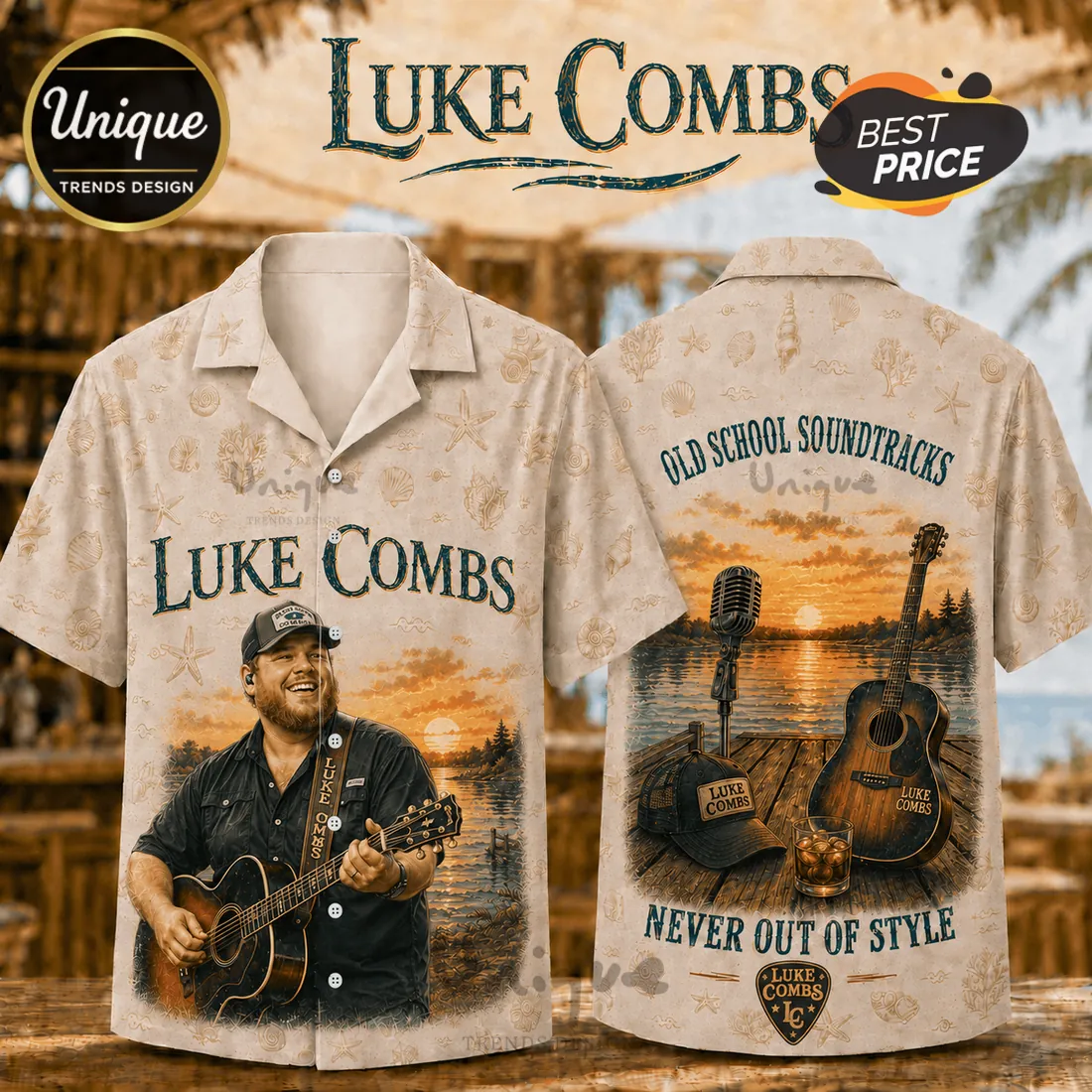 Luke Combs Old School Soundtracks Hawaiian Shirt Luke Combs Old School Soundtracks Hawaiian Shirt