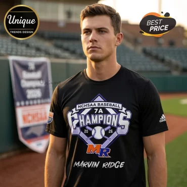Marvin Ridge Mavericks 2026 NCHSAA 7A Champions Collectible Graphic T-Shirt