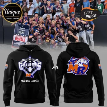 Marvin Ridge Mavericks NCHSAA 7A Baseball Champions 2026 Collectible Hoodie