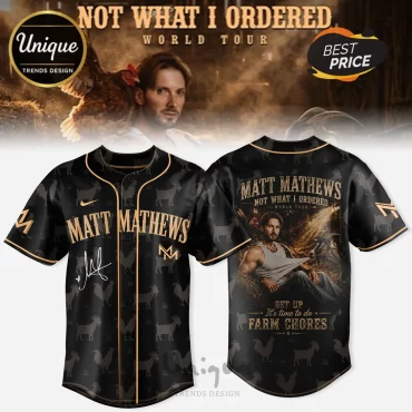 Matt Mathews Not What I Ordered Farm Baseball Jersey