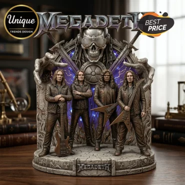 Megadeth Vic Rattlehead Collectible 3D LED Acrylic Block Plaque
