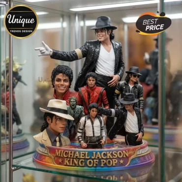 Michael Jackson King of Pop Sculpted Diorama Statue