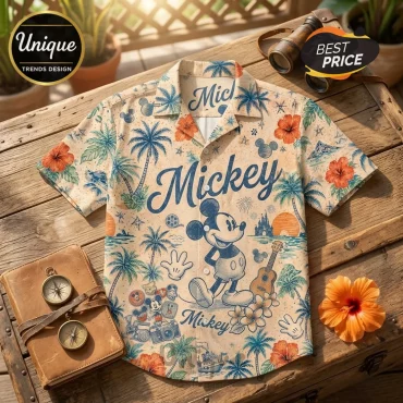 Mickey Mouse Tropical Summer Hawaiian Shirt Mickey Mouse Tropical Summer Hawaiian Shirt