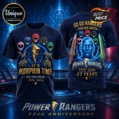 Mighty Morphin Power Rangers 33rd Anniversary 1993-2026 T-Shirt