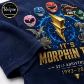 Mighty Morphin Power Rangers 33rd Anniversary 1993-2026 T-Shirt