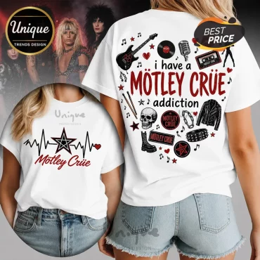 Motley Crue Heavy Metal Rock Band Music T-Shirt