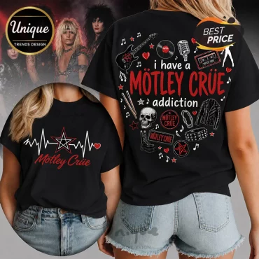 Motley Crue Heavy Metal Rock Band Music T-Shirt