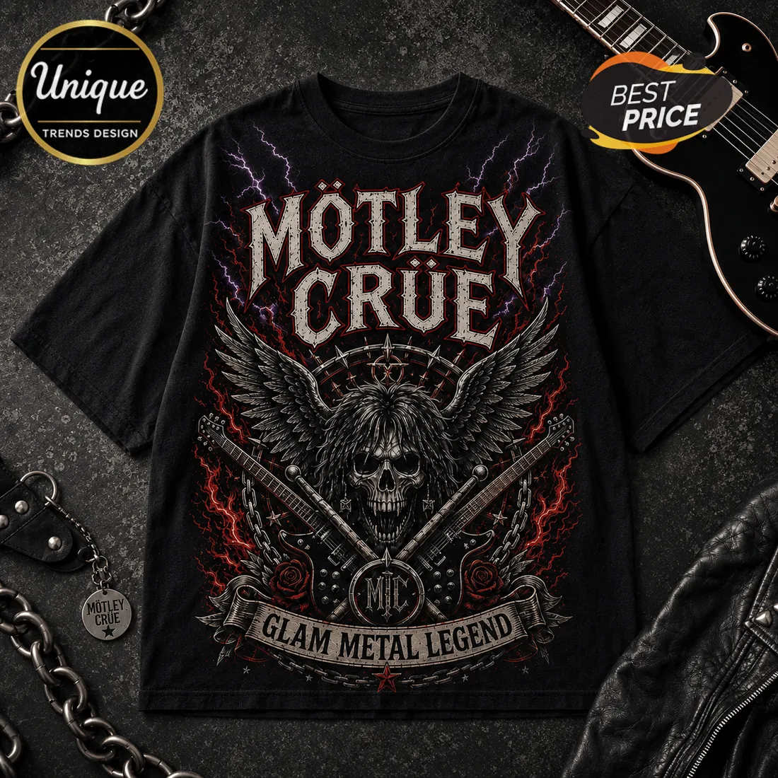 Motley Crue Vintage Black 2026 Glam Metal Rock Band Tour Shirt Motley Crue Vintage Black 2026 Glam Metal Rock Band Tour Shirt
