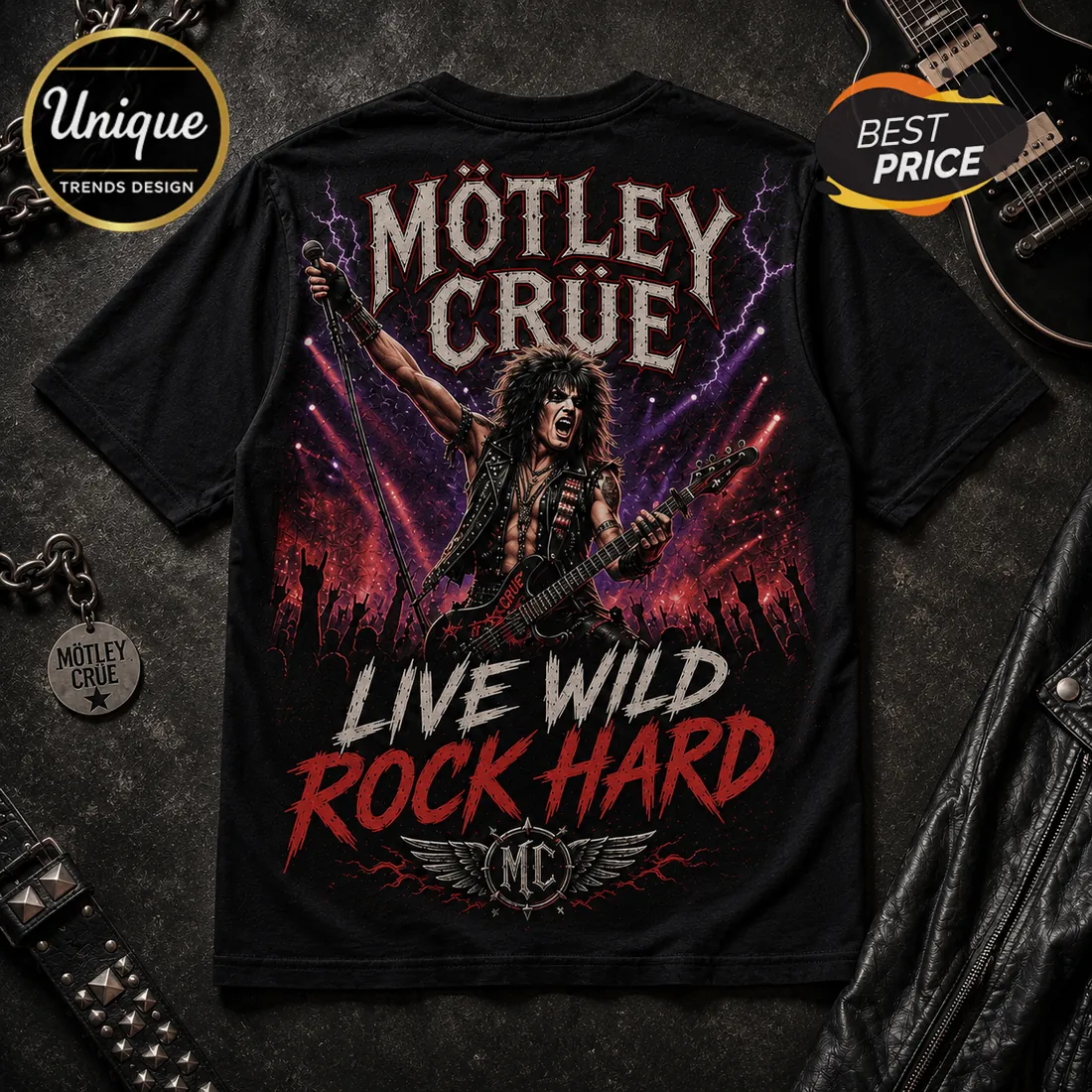 Motley Crue Vintage Black 2026 Glam Metal Rock Band Tour Shirt Motley Crue Vintage Black 2026 Glam Metal Rock Band Tour Shirt