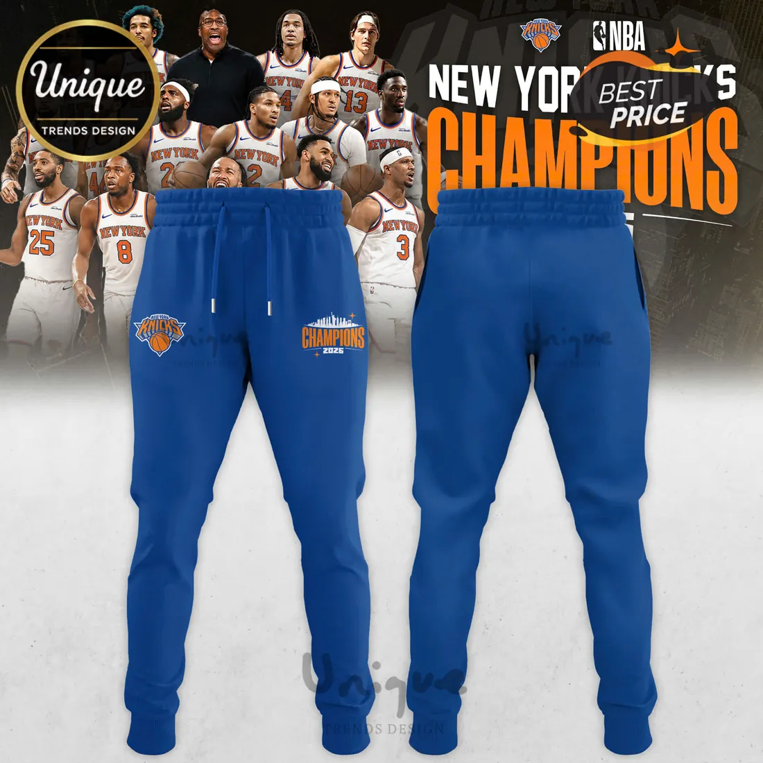 New York Knicks 2026 NBA Champions Royal Blue Hoodie New York Knicks 2026 NBA Champions Royal Blue Hoodie