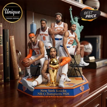 New York Knicks 2026 NBA Champions Sculpted Resin Diorama Statue Plaque