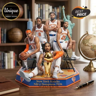 New York Knicks 2026 NBA Champions Sculpted Resin Diorama Statue Plaque