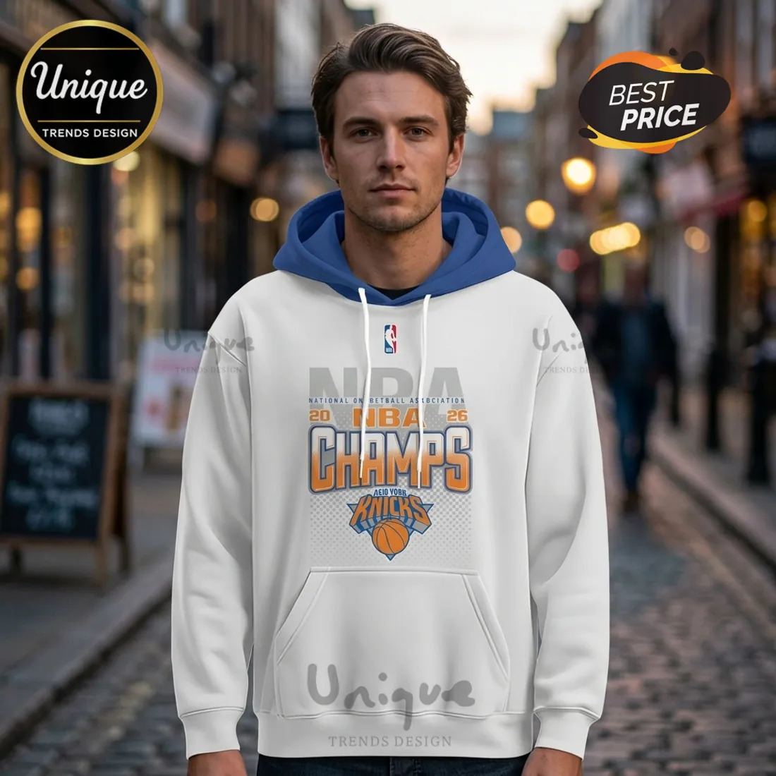 New York Knicks 2026 NBA Champions White Signature Trophy Hoodie New York Knicks 2026 NBA Champions White Signature Trophy Hoodie