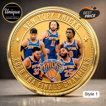 New York Knicks 2026 NBA Finals Champions Gold Plated Commemorative Coin