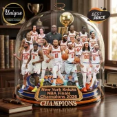 New York Knicks 2026 NBA Finals Champions Sculpted Resin Desk Display Plaque