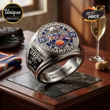 New York Knicks 2026 NBA Finals Champions Silver Ring