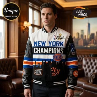 New York Knicks 2026 NBA Finals Champions Varsity Jacket