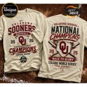 Oklahoma Sooners 2026 National Champions Baseball T-Shirt