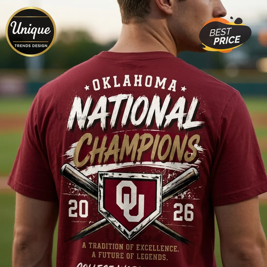 Oklahoma Sooners 2026 National Champions Maroon T-Shirt Oklahoma Sooners 2026 National Champions Maroon T-Shirt
