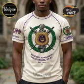 Omega Psi Phi Est 1911 Fraternity Crest Cream T-Shirt