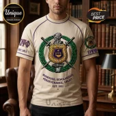 Omega Psi Phi Est 1911 Fraternity Crest Cream T-Shirt