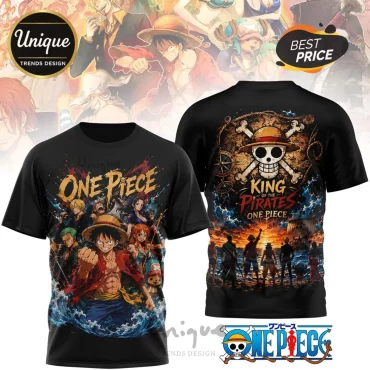 One Piece Anime Monkey D Luffy Straw Hat Pirates T-Shirt