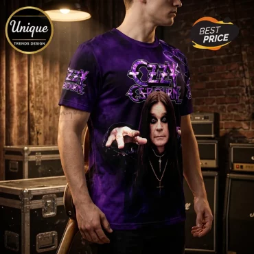 Ozzy Osbourne 1948-2025 Tribute Purple Casual T-Shirt