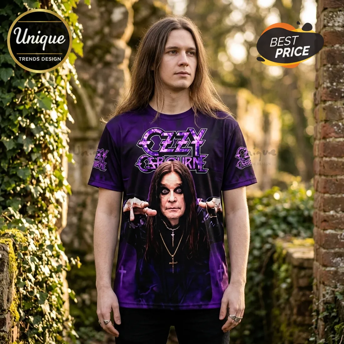 Ozzy Osbourne 1948-2025 Tribute Purple Casual T-Shirt Ozzy Osbourne 1948-2025 Tribute Purple Casual T-Shirt