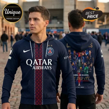 Paris Saint-Germain 2025-2026 Champions League Winners Hoodie