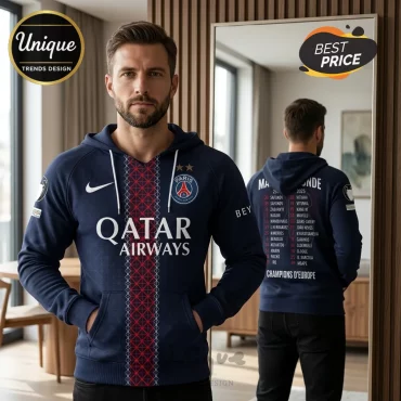 Paris Saint-Germain 2025 Champions League Roster Hoodie