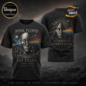 Pink Floyd 60 Years 1965-2025 Sonic Legacy Collectible Graphic T-Shirt