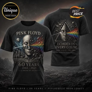 Pink Floyd 60 Years 1965-2025 Sonic Legacy Collectible Graphic T-Shirt