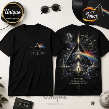 Pink Floyd Dark Side Of The Moon Celestial Prism Art Black Shirt