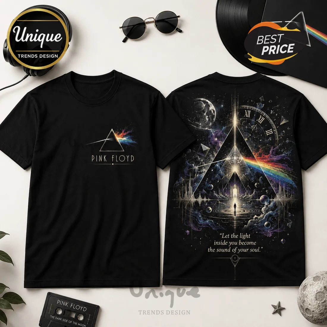 Pink Floyd Dark Side Of The Moon Celestial Prism Art Black Shirt Pink Floyd Dark Side Of The Moon Celestial Prism Art Black Shirt