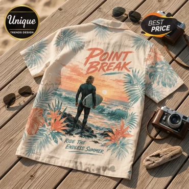 Point Break Surfer Beige Hawaiian Shirt