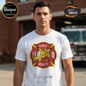 Pokemon Pikachu x Firefighter Fire Crew White Graphic T-Shirt