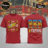 Pokemon Pikachu x Firefighter Fire Crew White Graphic T-Shirt