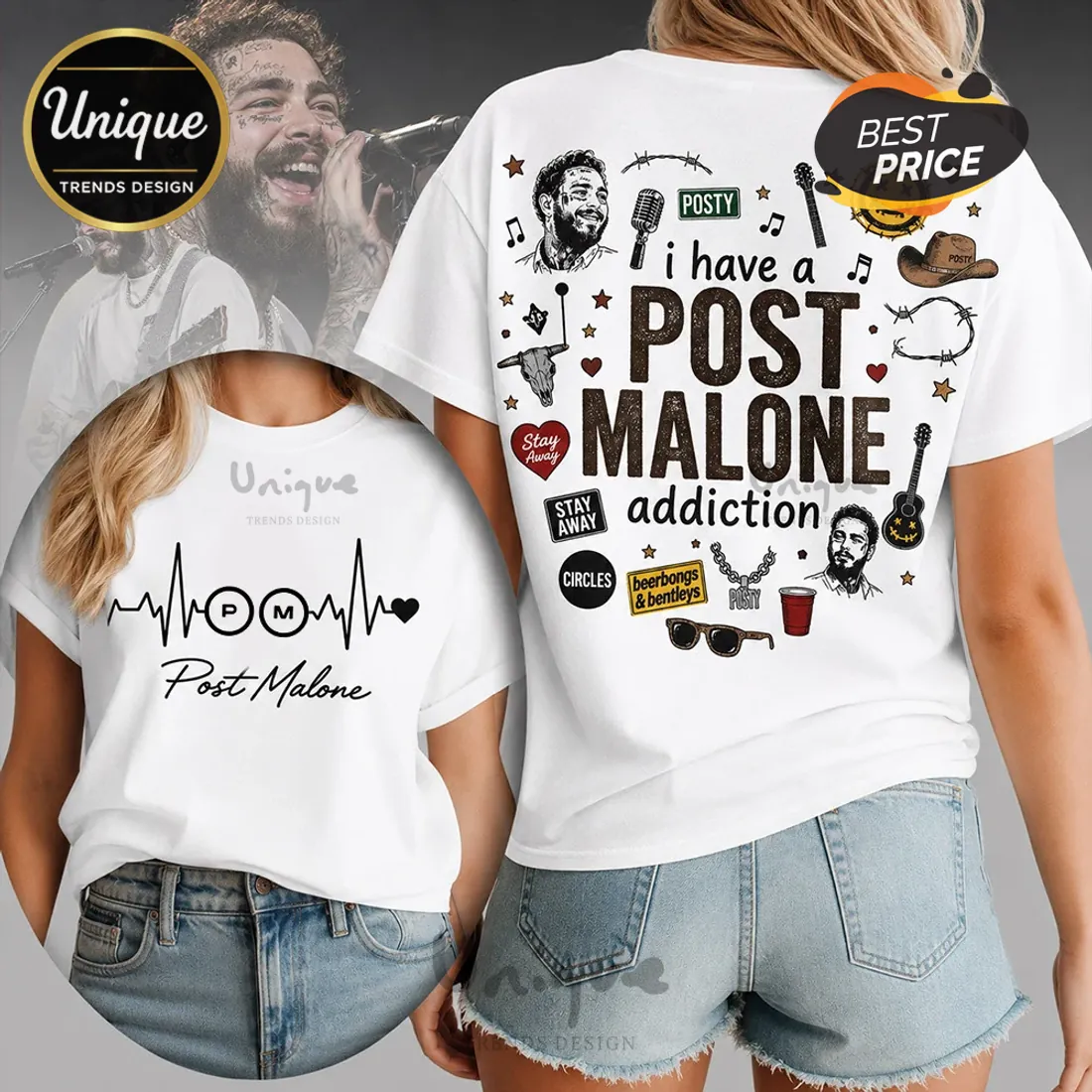 Post Malone Music Fan Apparel Limited Edition T-Shirt Post Malone Music Fan Apparel Limited Edition T-Shirt