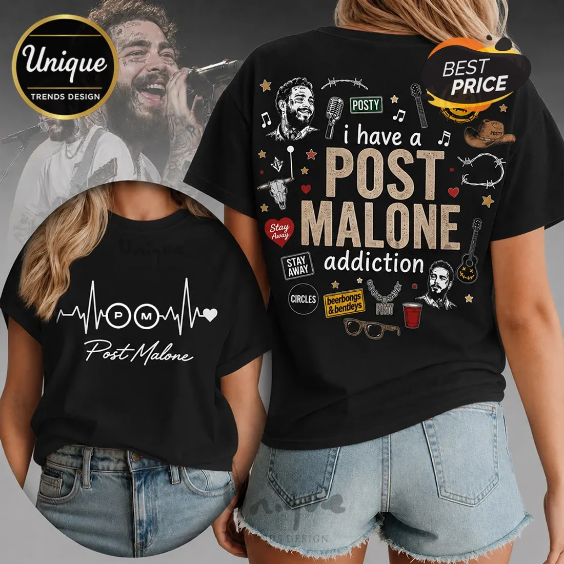 Post Malone Music Fan Apparel Limited Edition T-Shirt Post Malone Music Fan Apparel Limited Edition T-Shirt