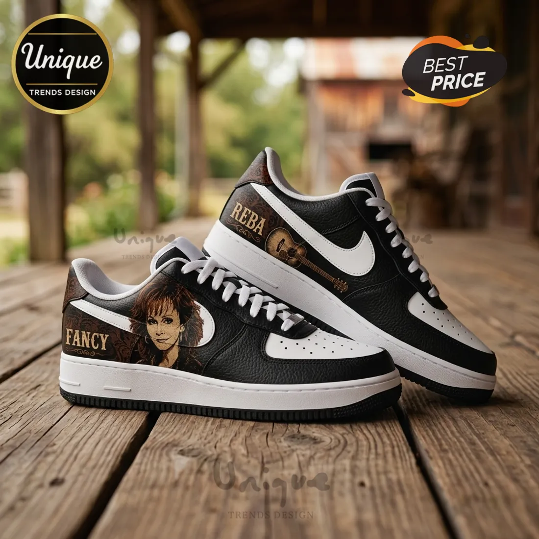Premium Reba McEntire Air Force 1 Sneakers Premium Reba McEntire Air Force 1 Sneakers