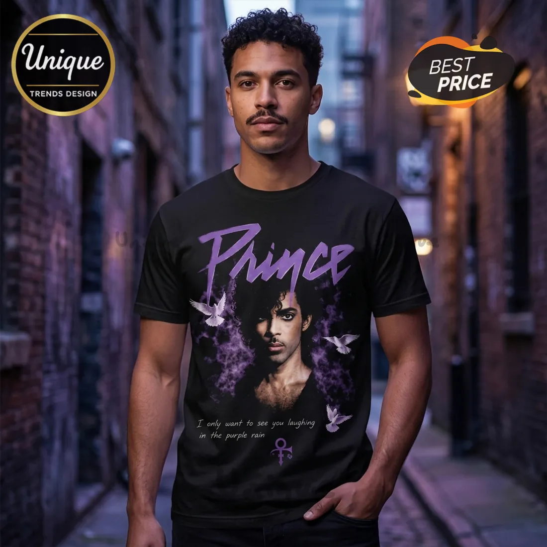 Prince and the Revolution Purple Rain Live 1987 Tour T-Shirt Prince and the Revolution Purple Rain Live 1987 Tour T-Shirt