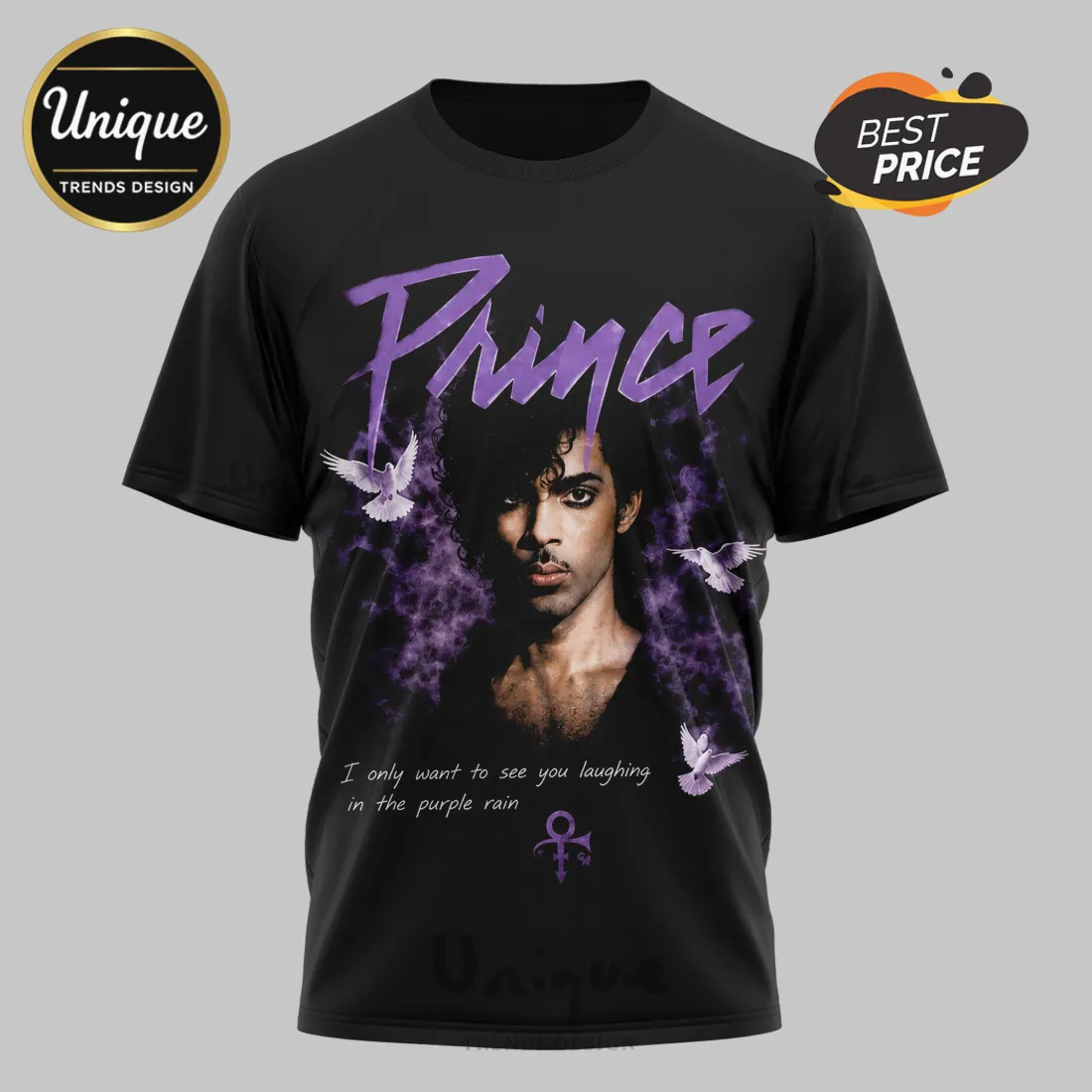 Prince and the Revolution Purple Rain Live 1987 Tour T-Shirt Prince and the Revolution Purple Rain Live 1987 Tour T-Shirt