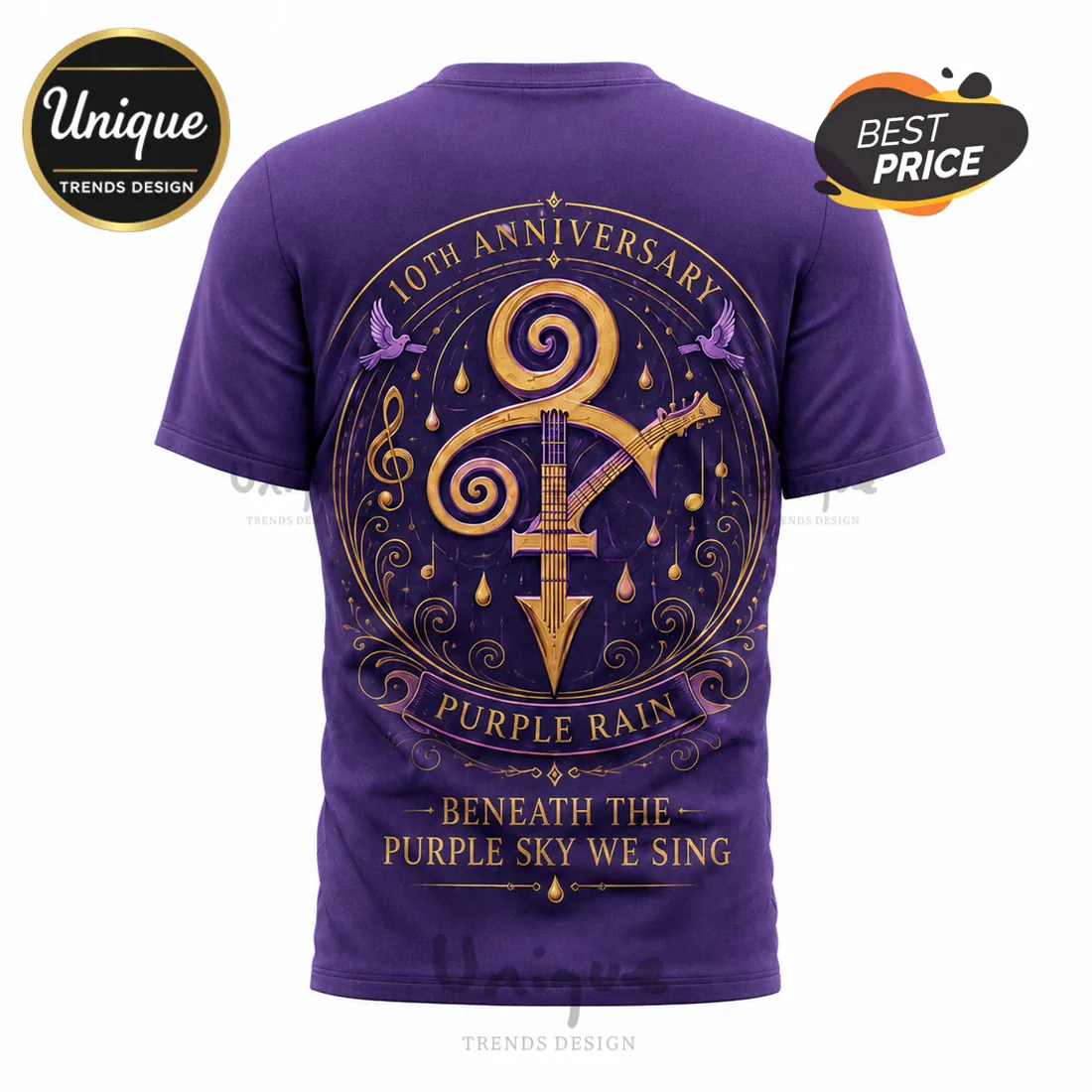 Prince Purple Rain 10th Anniversary Legacy Collectible Graphic T-Shirt Prince Purple Rain 10th Anniversary Legacy Collectible Graphic T-Shirt
