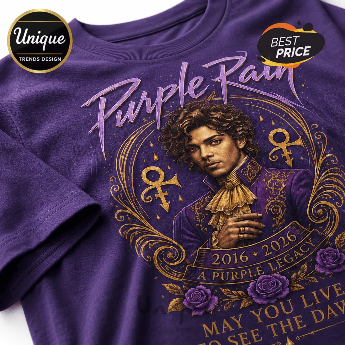 Prince Purple Rain 10th Anniversary Legacy Collectible Graphic T-Shirt Prince Purple Rain 10th Anniversary Legacy Collectible Graphic T-Shirt