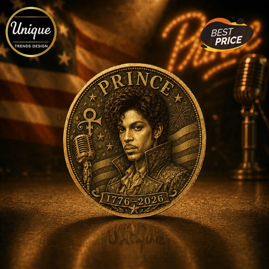 Prince The Purple One America 250th Anniversary Commemorative Coin Prince The Purple One America 250th Anniversary Commemorative Coin