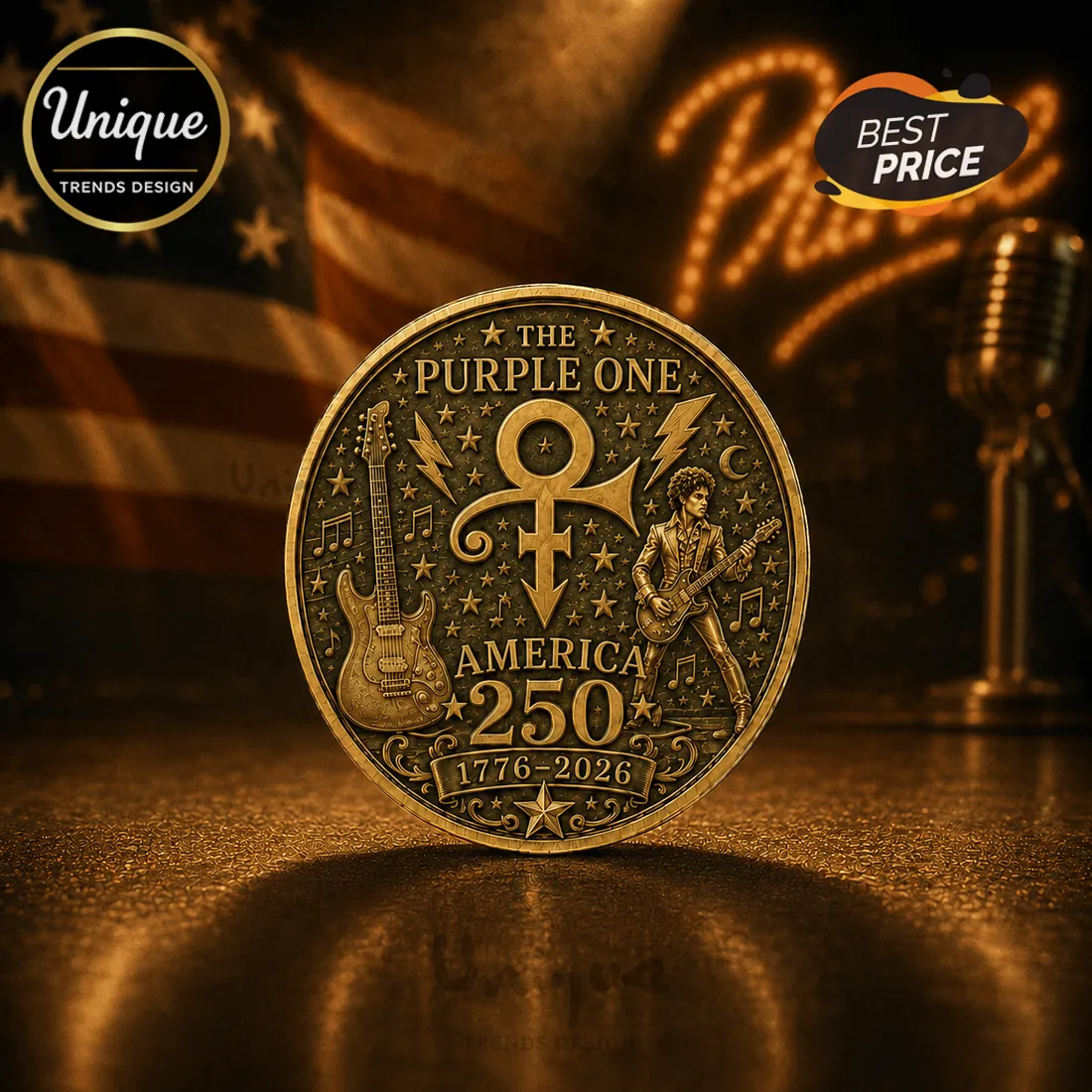 Prince The Purple One America 250th Anniversary Commemorative Coin Prince The Purple One America 250th Anniversary Commemorative Coin