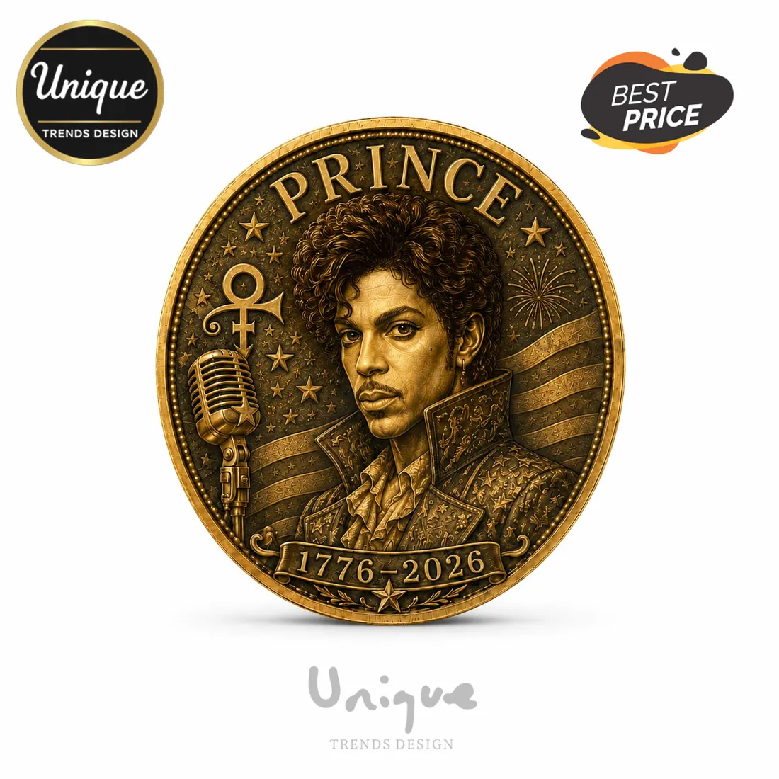 Prince The Purple One America 250th Anniversary Commemorative Coin Prince The Purple One America 250th Anniversary Commemorative Coin